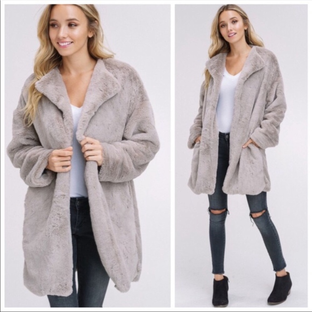 Minky Glam Faux Fur Jacket - Picture 2 of 2